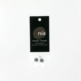 Boucles d'oreilles perle Hématite