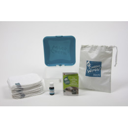 Mini kit lingettes - bambou blanc - mandarine