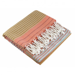 Fouta Sud en coton Bio Terra Cotta 100 x 200 cm