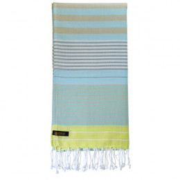 Fouta Sud en coton Bio Sunny Lime 100 x 200 cm