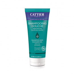 Shampooing douche sport BIO Argile blanche et Menthe 200 ml