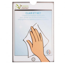 Clair et Net lingette réutilisable pour écrans
