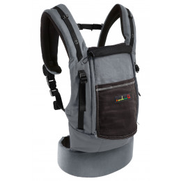 PhysioCarrier coton éléphant - poche café noir