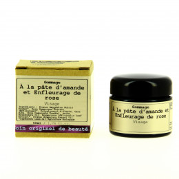 Gommage visage - pâte d'amande et enfleurage de rose - 50 ml