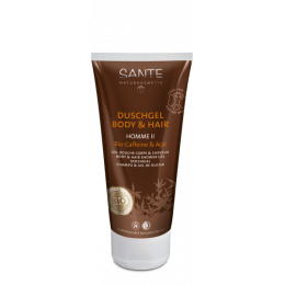 Gel douche homme II corps et cheveux - caféine acaï BIO 200 ml