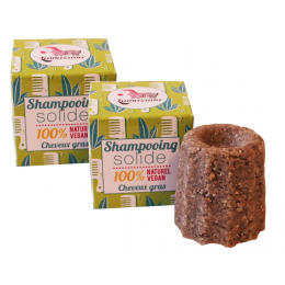 2 x Shampooing solide cheveux gras Litsée citronée 55 g