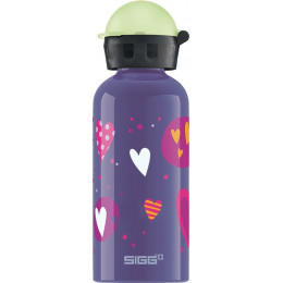 Gourde en aluminium - 400 ml - coeurs