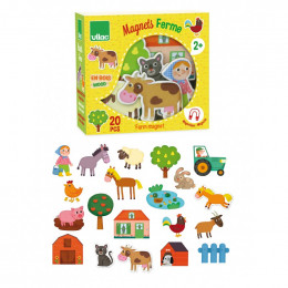 Magnets de la ferme en bois - à partir de 2 ans