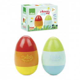 Maracas oeuf en bois - A partir de 2 ans