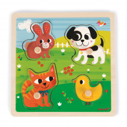 Puzzle tactile Mes premiers animaux - A partir de 1 an