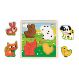 Puzzle tactile Mes premiers animaux - A partir de 1 an