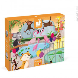 Puzzle tactile géant "Une journée au zoo" - A partir de 3 ans