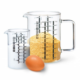 Set de 2 de récipients gradués en verre