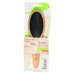 Brosse à picots inox - bois de hêtre et coussin caoutchouc