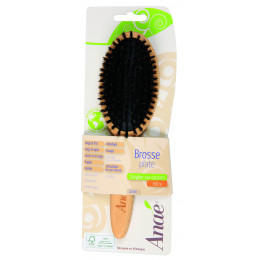 Brosse plate - bois de hêtre et poils de sanglier sur coussin