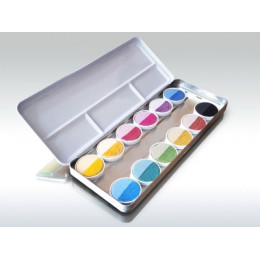 Aquarelles naturelles / végétales - 12 couleurs - à partir de 3 ans