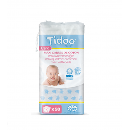 Maxi carrés de coton ultra doux Coton Bio 50 pièces