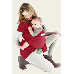 Echarpe porte-bébé basic - rouge carmin