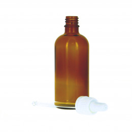 Flacon vide en verre 100 ml avec pipette doseuse en verre
