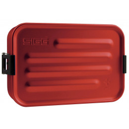 Boîte à repas en alu rouge avec insert en silicone