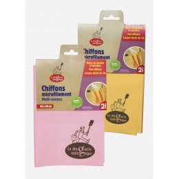 Chiffon microfiament muti usages Lot de 2