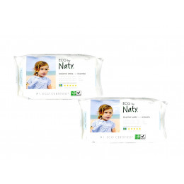 2 X Lingettes douces pour bébé - Sans parfum 100% ECO - 56pcs
