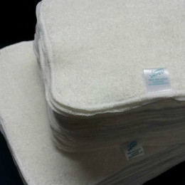 25 lingettes bambou et coton velours - blanc