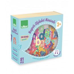 Magnets alphabet minuscule en bois - à partir de 3 ans