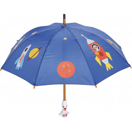 Parapluie cosmique avec des fusées et planètes - à partir de 3 ans