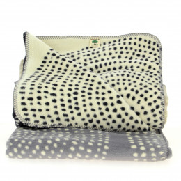 Grand plaid en coton BIO Cercles 150 x 200 cm