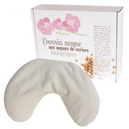 Coussin nuque noyaux de cerises BIO