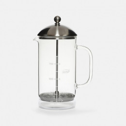 Cafetière à piston Verre / Inox - 1 litre / 8 tasses