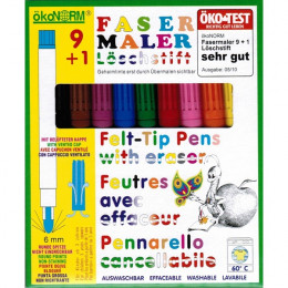 9 feutres et 1 effaceur - à partir de 3 ans