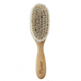 Brosse bébé - bois de hêtre ciré et poils de chèvre