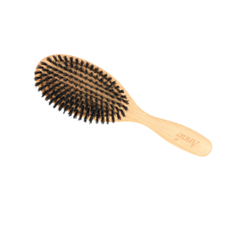 Brosse large en bois de hêtre ciré et poils de soies sanglier