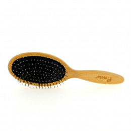 Brosse large à picots acier - bois de hêtre ciré