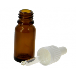 Flacon vide en verre 10 ml avec pipette doseuse en verre