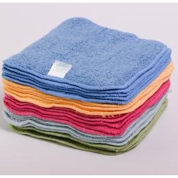 25 lingettes bambou velours - arc-en-ciel