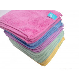 25 lingettes "microfibres - arc-en-ciel"