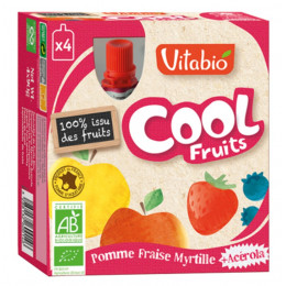 Cool Fruits - Pomme Fraise Myrtille - Lot de 4 Gourdes