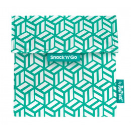 Pochette casse-croûtes lavable et réutilisable Snack'n'Go - Tiles Green