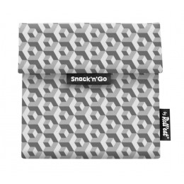 Pochette casse-croûtes lavable et réutilisable Snack'n'Go - Tiles Black