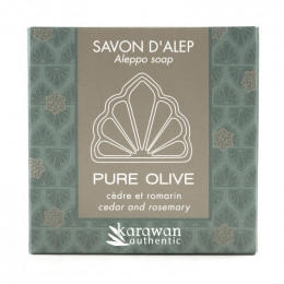 Savon d'Alep Pure Olive - Cèdre et Romarin - 100 g