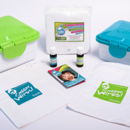 Kit TE1 lingettes lavables - Coton Bio " zero Twist " - Blanc