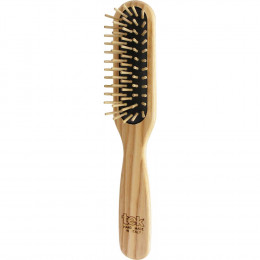 Brosse en bois anti statique rectangulaire à picots