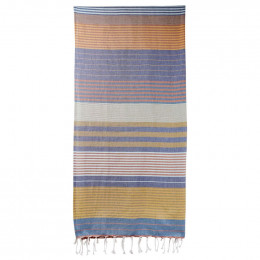 Fouta Sud en coton Bio Aquamarine 100 x 200 cm