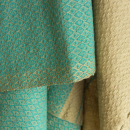Fouta Sand en coton Bio Bleu alizé 100 x 200 cm