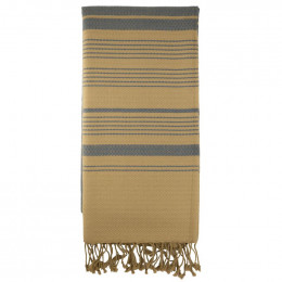 Fouta Sand en coton Bio Bleu de Chine 100 x 200 cm