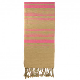 Fouta Sand en coton Bio Rose Indien 100 x 200 cm