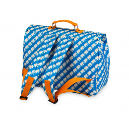 Cartable large 'éléphant bleu'